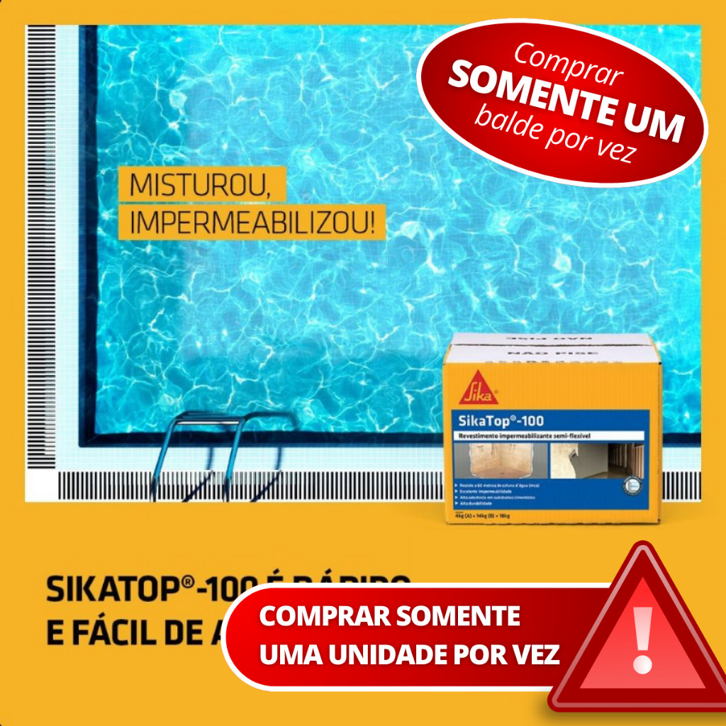 Impermeabilizante Sikatop 100 18kg Caixa - 1 Unidade sika top · foto 2