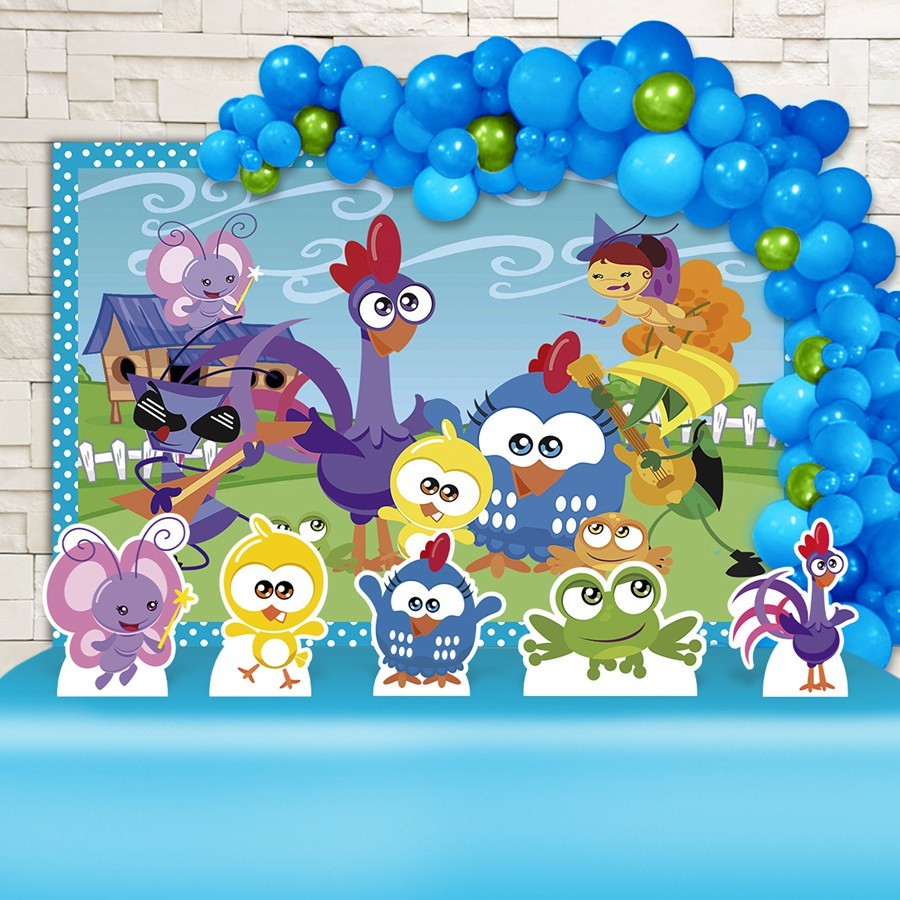 Festa Aniversário Galinha Pintadinha Cute Cenário Kit Ouro