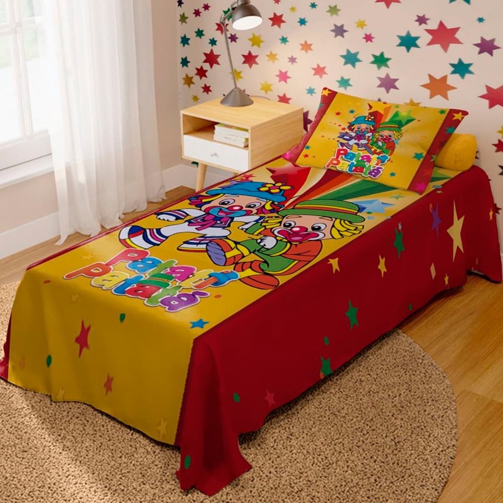 Jogo De Lençol Cobre Leito + Fronha Quarto Infantil Patati Patata em Oferta na Shopee