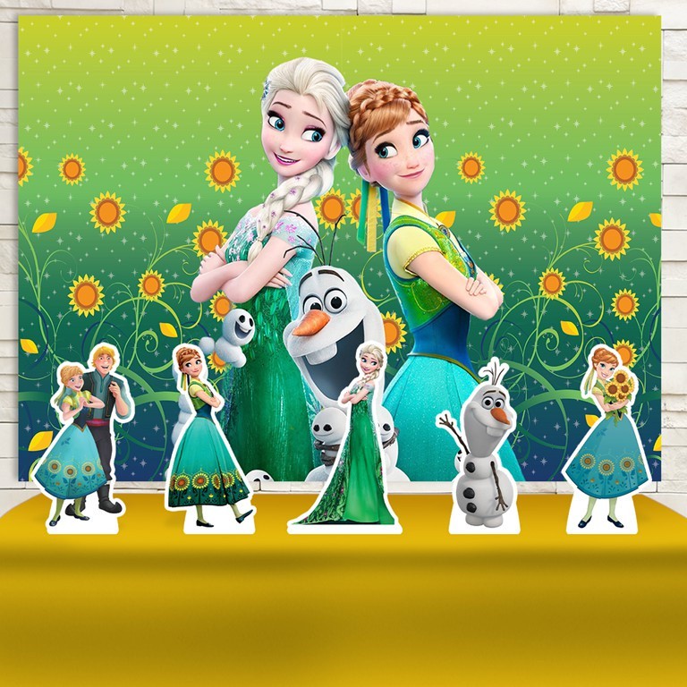 Kit Aniversário Festa Infantil Frozen Fever Decoração Kit Prata