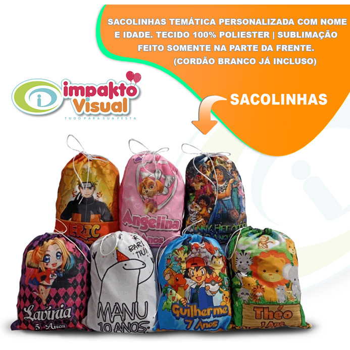 30 Sacolinhas Surpresa Personalizada Tecido Rei Leão M6 (15x20)