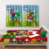 Kit Jogo de Quarto Infantil Cortina Jogo Lençol Cobre Leito Super Mario Bros 1