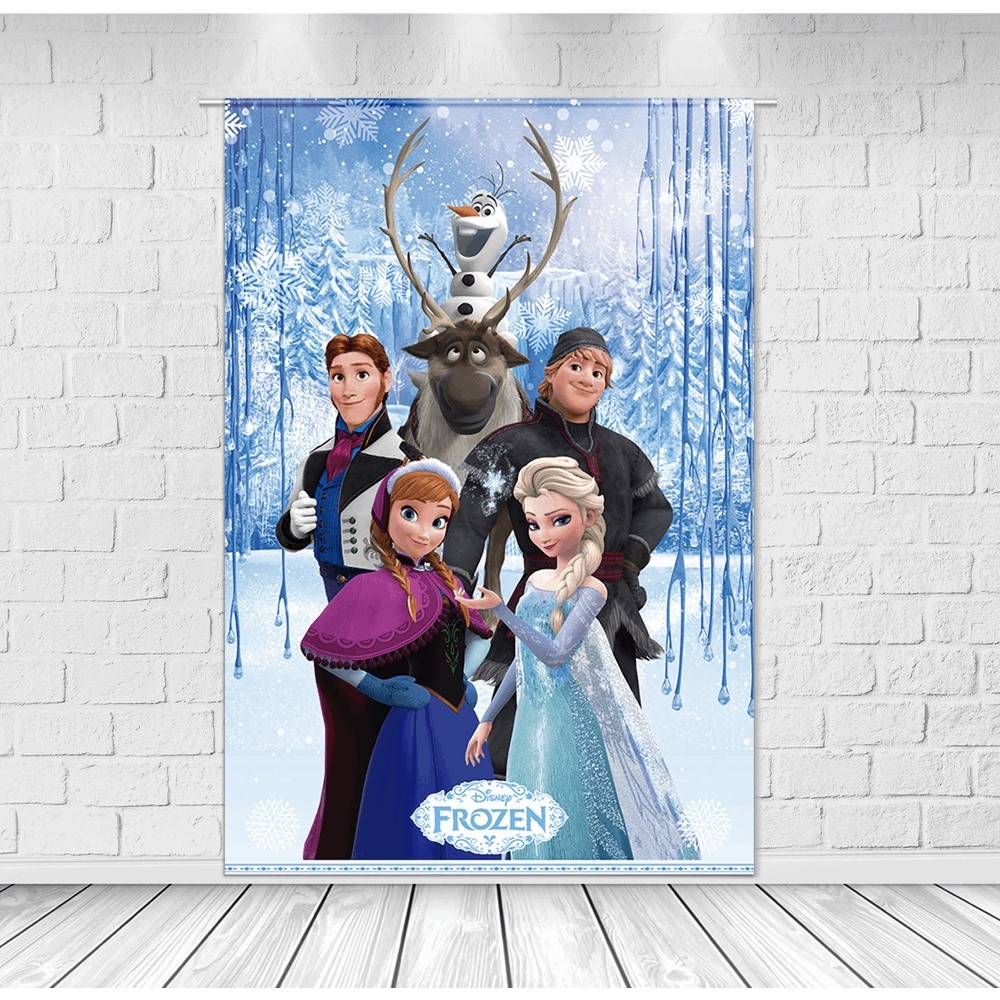 Painel Decoração Retangular Tecido Sublimado Frozen FRZ-002 1,50x2,20