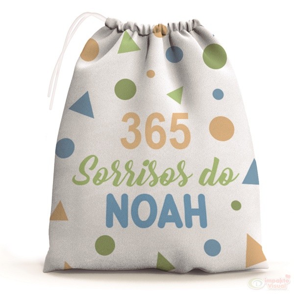 30 Sacolinhas Surpresa Personalizada Tecido 365 Sorrisos (15x20) em Oferta na Shopee