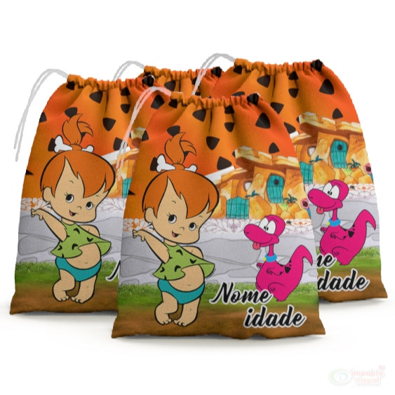 30 Sacolinhas Surpresa Personalizada Tecido Pedrita M3 (15x20) em Oferta na Shopee