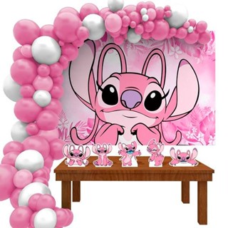 Kit Ouro Festa Aniversário Angel Lilo Stitch Desenho Decoração Cenários em Oferta na Shopee