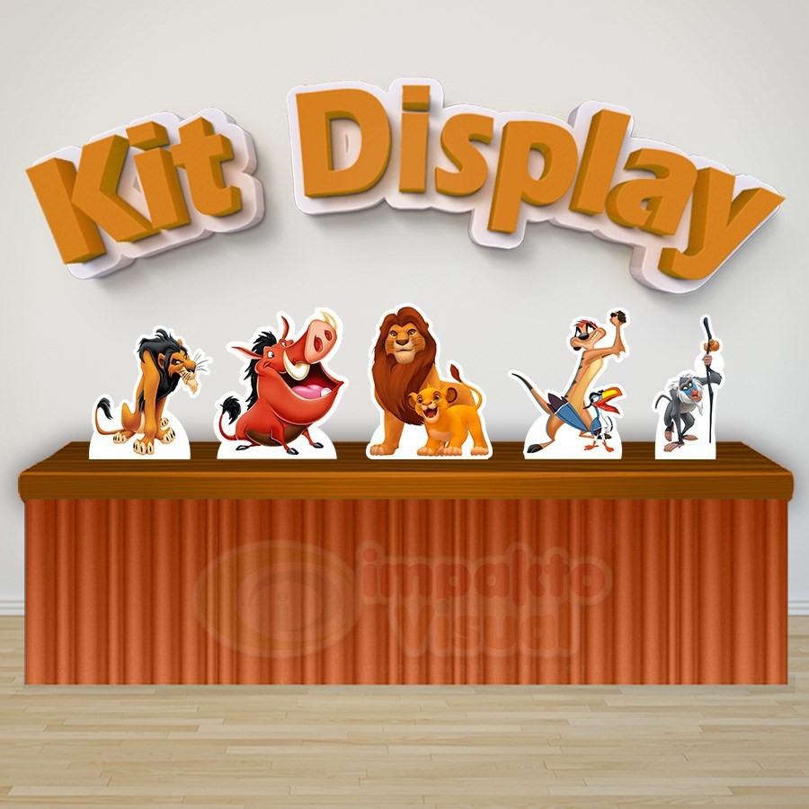 Kit 5 Displays De Mesa Festa Decoração Infantil Rei Leão em Oferta na Shopee