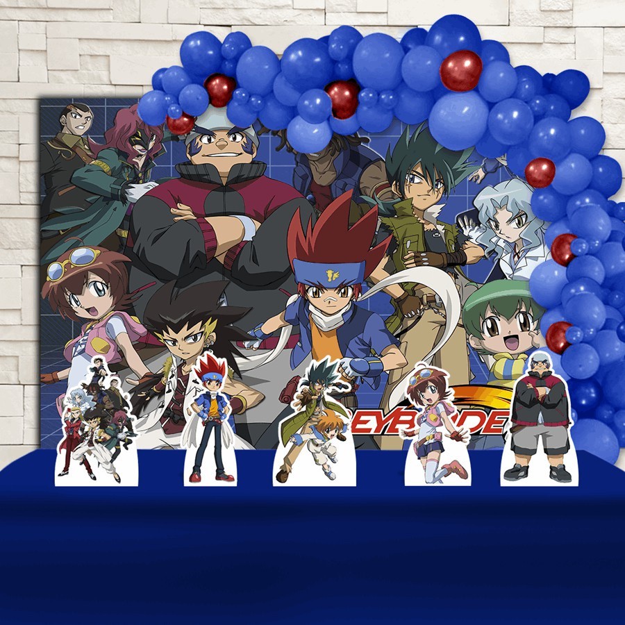 Festa Aniversário Beyblade Metal Fusion Decoração Kit Ouro