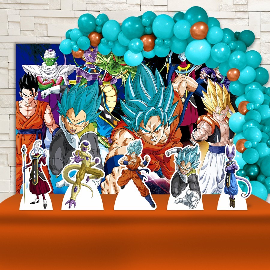 Kit Aniversário Festa Infantil Dragon Ball Super Kit Ouro em Oferta na Shopee
