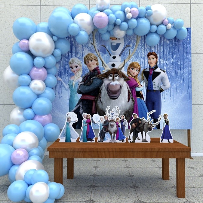 Kit Ouro Festa Aniversário Frozen Desenho Decoração Cenários