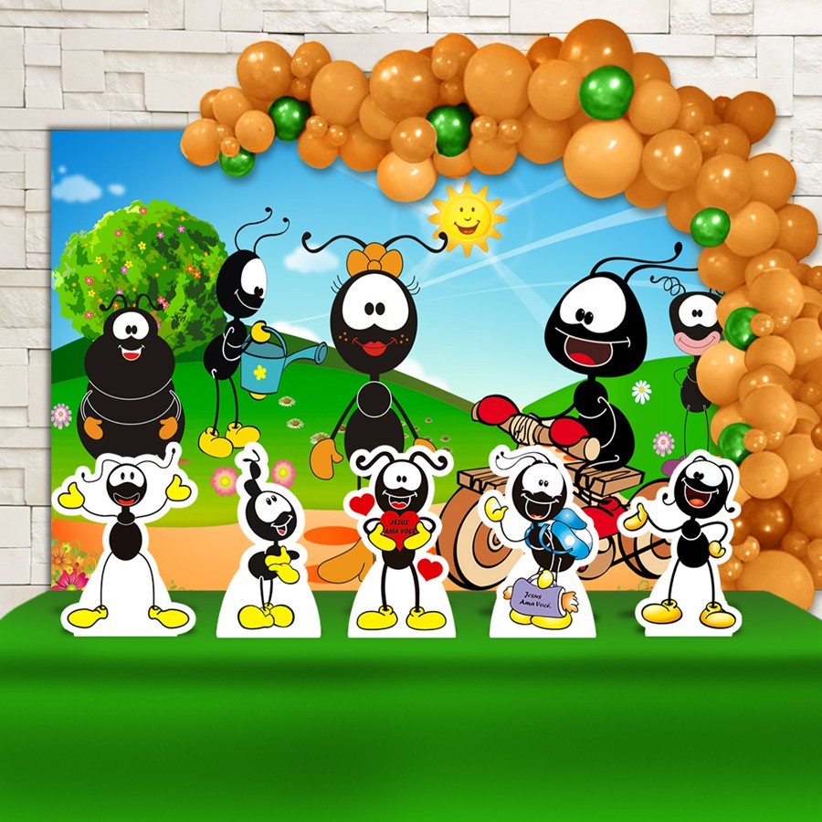 Festa Aniversário Smilinguido Decoração Cenários Kit Ouro