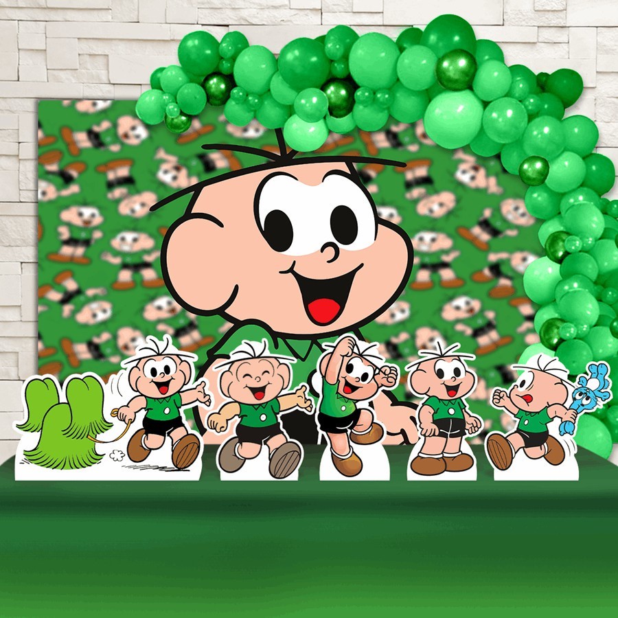 Festa Aniversário Cebolinha Decoração Cenários Kit Ouro em Oferta na Shopee