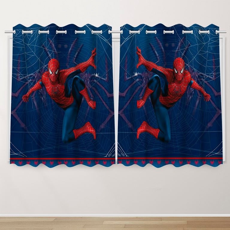 Cortina Infantil 2,60x1,50 Homem Aranha em Oferta na Shopee