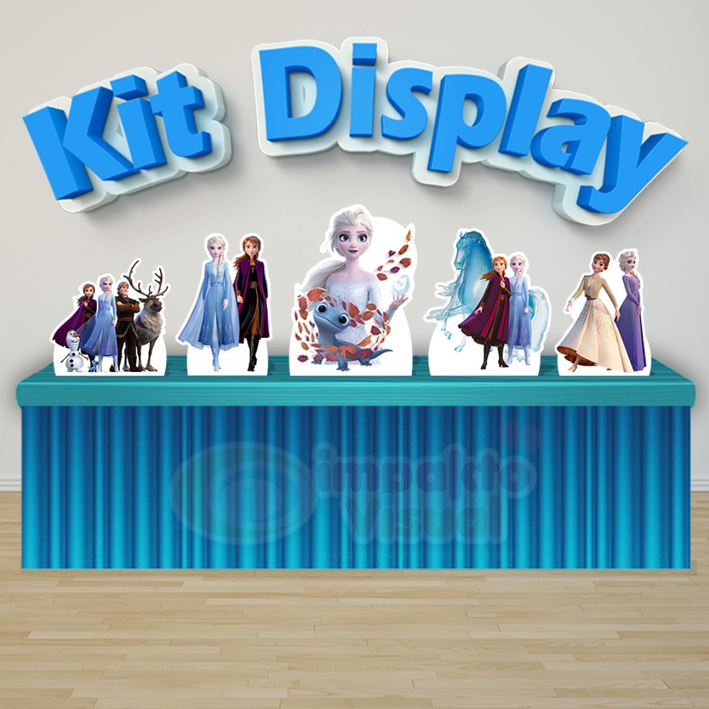 Kit 5 Displays De Mesa Festa Decoração Infantil Frozen 2