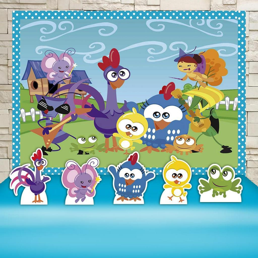 Kit  Festa Infantil Galinha Pintadinha Cute Kit Prata