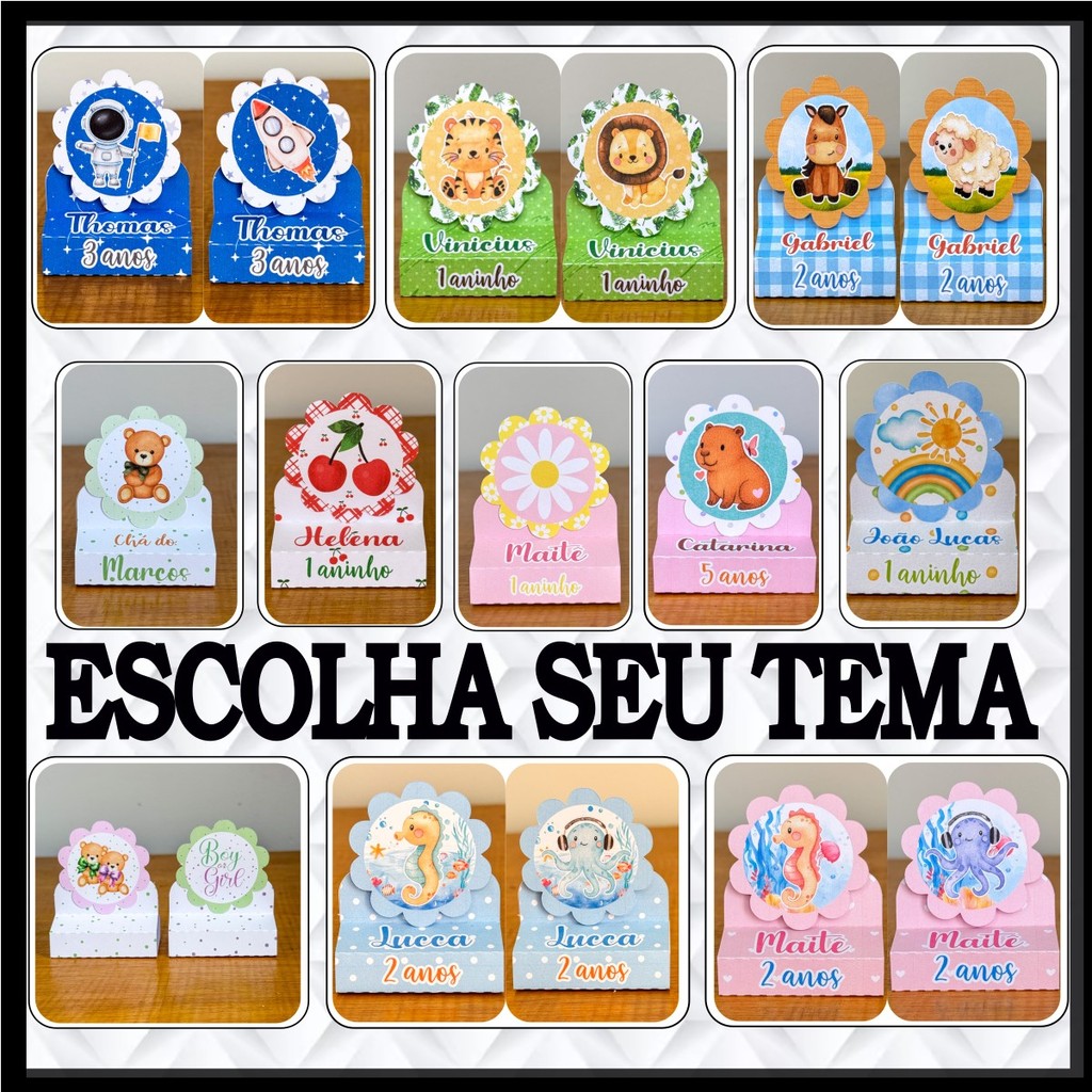 Porta Bis Duplo Personalizado - Diversos Temas-Lembrancinha infantil- Festa de aniversário