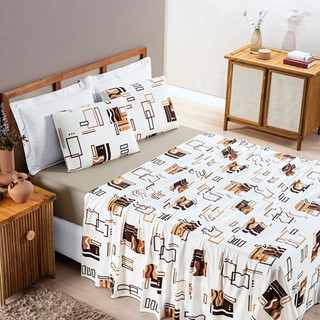 Jogo De Lençol Estampado Algodão Jogo de Cama Malha Fio Penteado 30/1 Quality