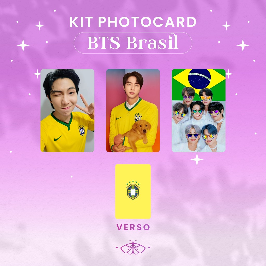 Photocard BTS Brasil • Escolha o Seu! Photocard Frente e Verso • Seleção Brasileira • K-pop Fanmade, ARMY