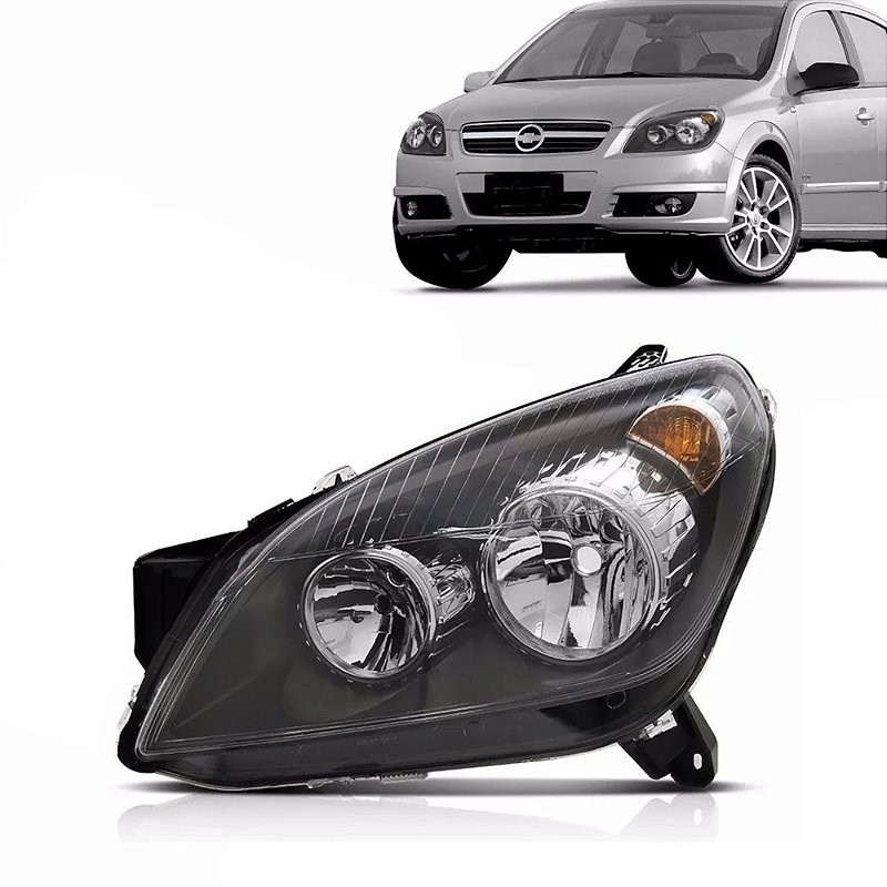 Farol Vectra Máscara Negra Canhão Cromado (2006/2009) - Original HELLA
