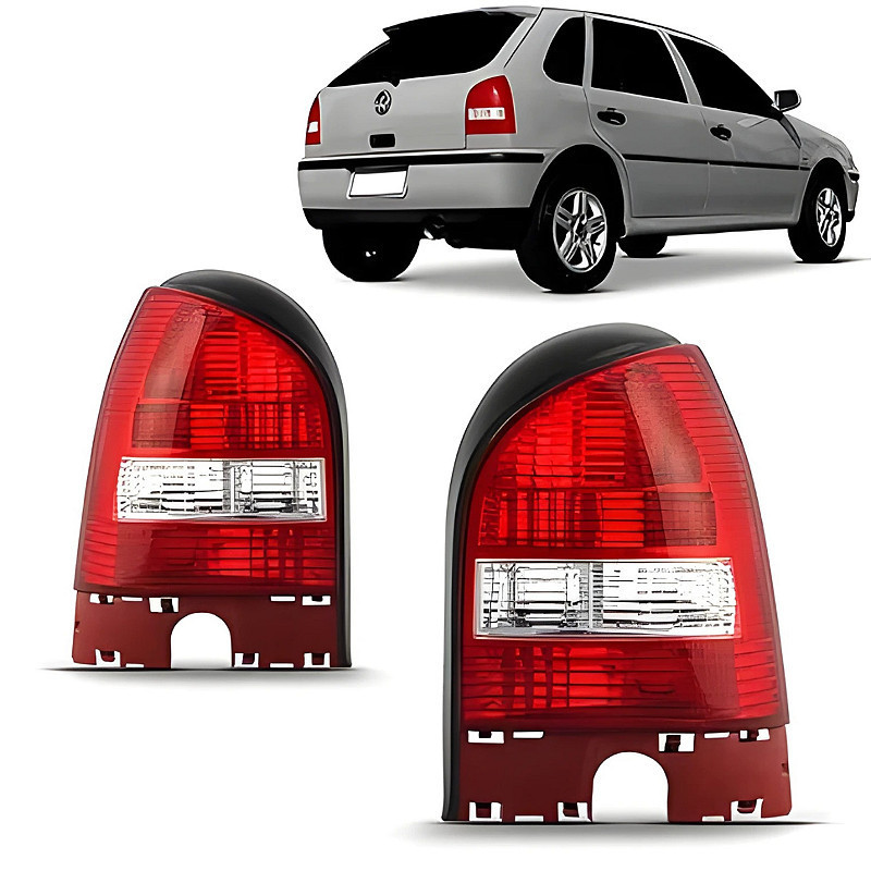 Lanterna Traseira Gol G3 Cristal Borda Preta (2000/2005) - RENOV