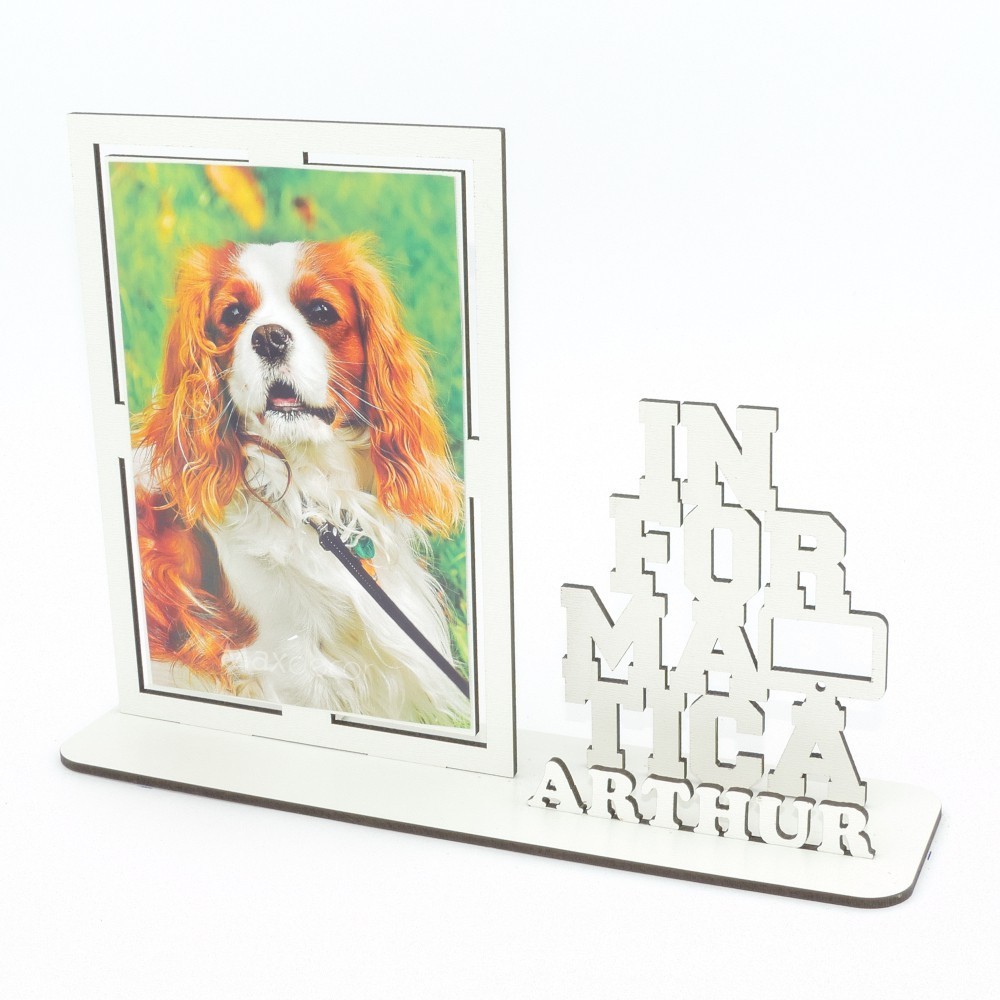 10 Porta Retrato Display Personalizado Mdf Branco Informática