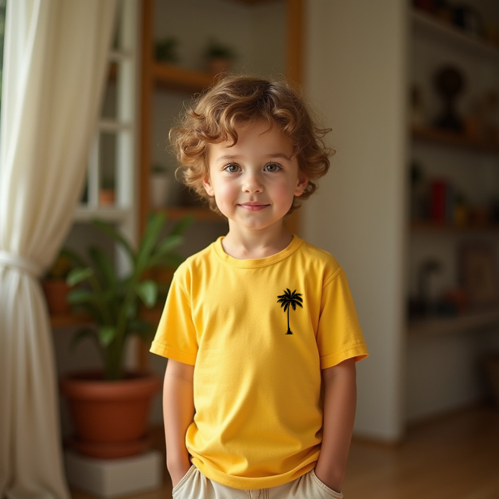 Camiseta Infantil Blusa Manga Curta Estampada Algodão Tendência Verão Moda Kids