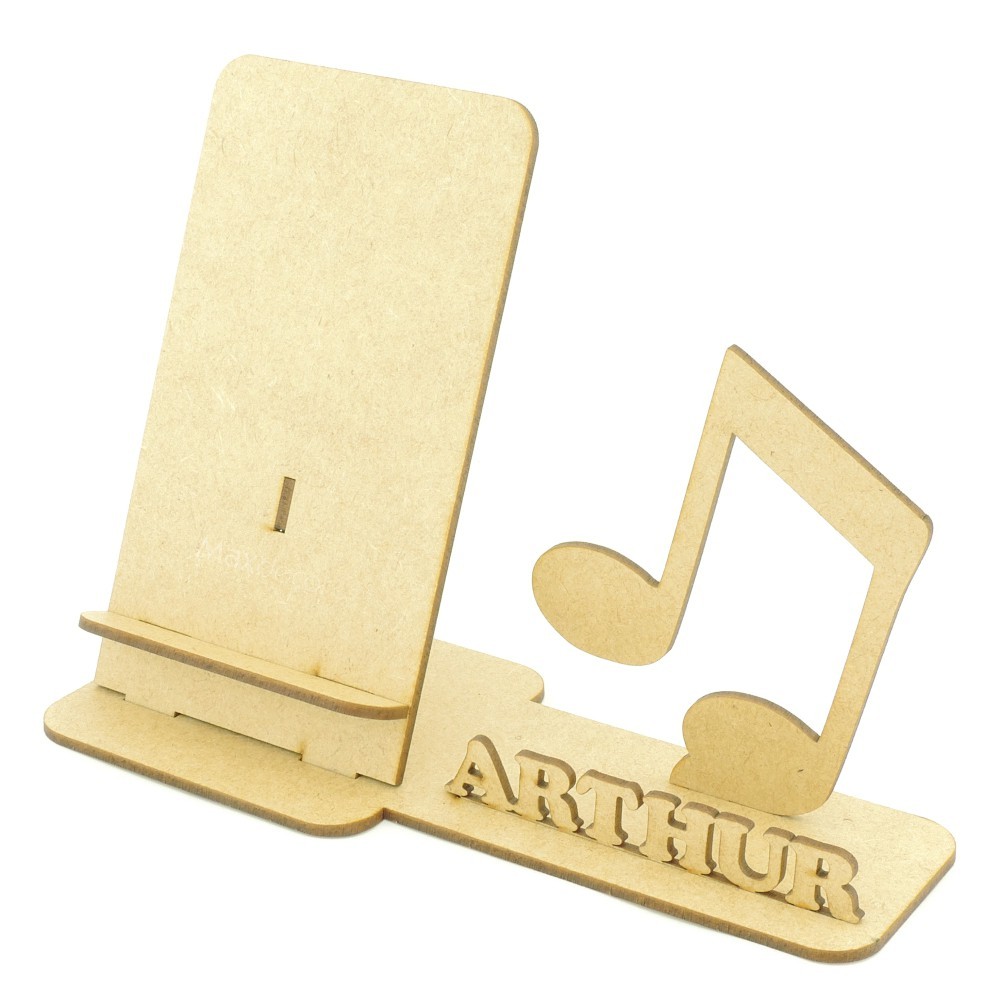 10 Porta Celular Personalizado Mdf - Display Nota Musical 1