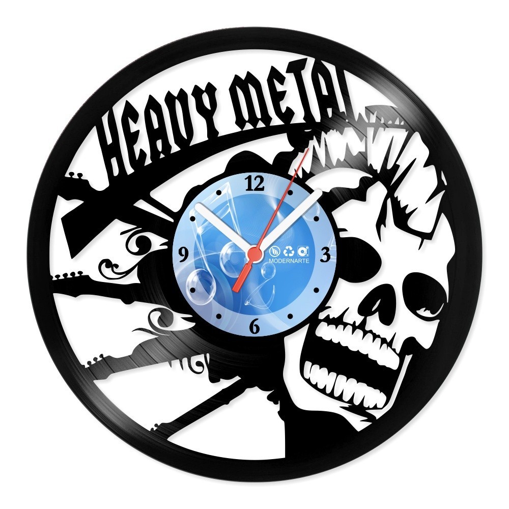 Relógio De Parede Disco Vinil Música Heavy Metal