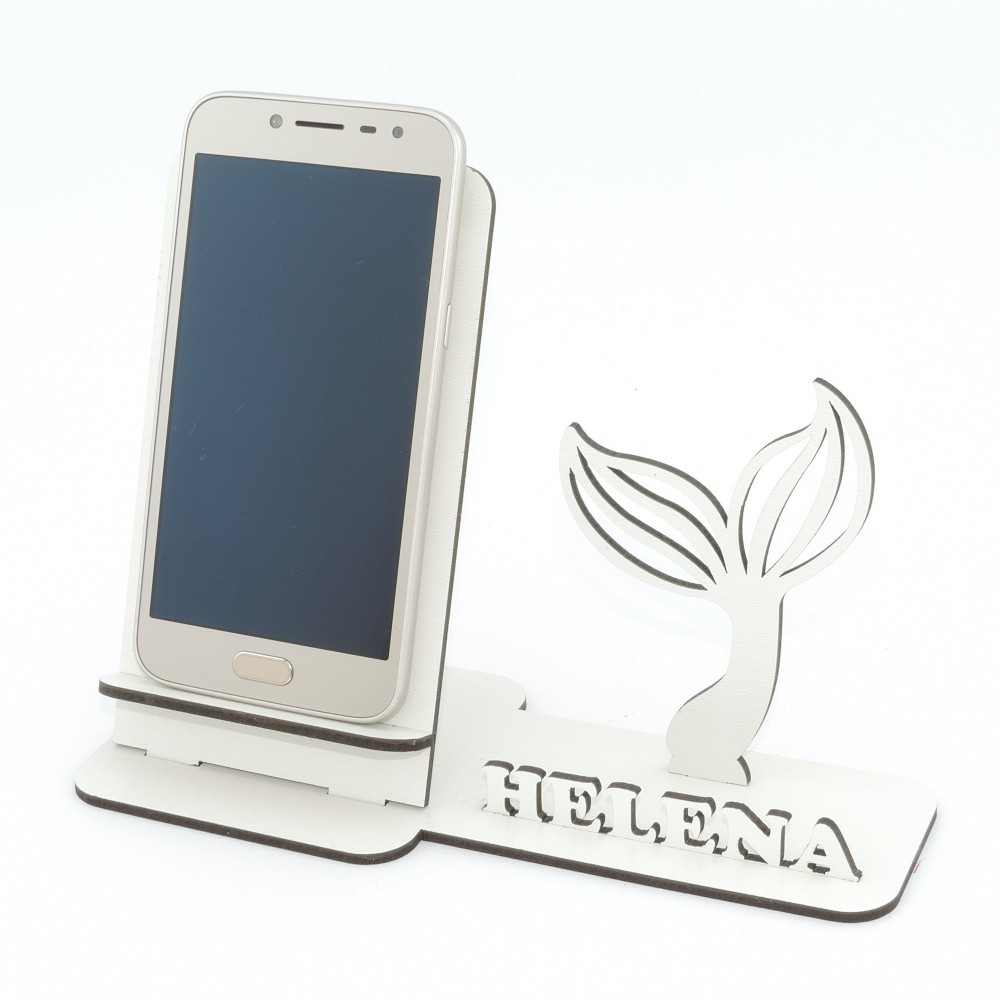10 Suporte Celular Personalizado Mdf Branco Display Sereia