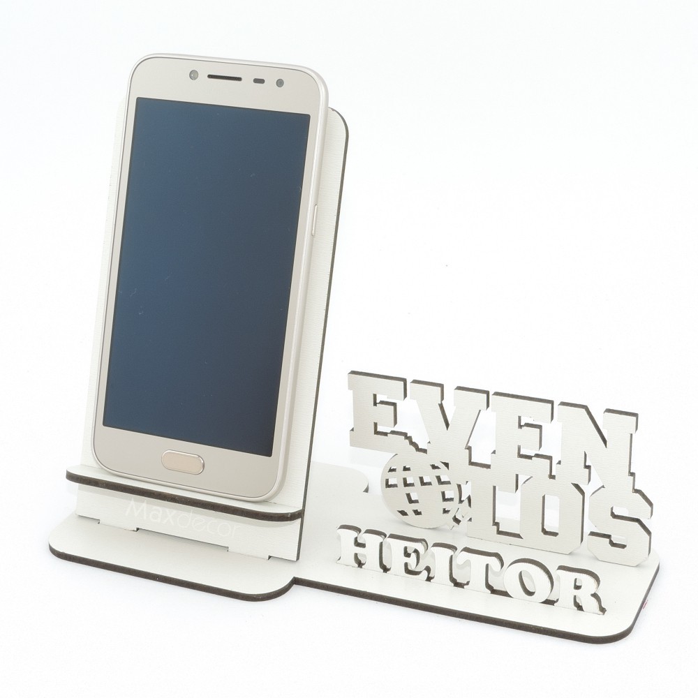 10 Suporte Celular Personalizado Mdf Branco Display Eventos
