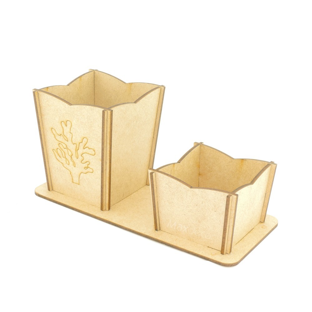 10 Porta Flor e Lápis Personalizado Mdf - Fundo do Mar