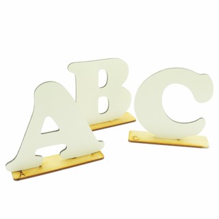 Letras de Mesa em MDF Branco 10cm de Altura - Para Escolher em Oferta na Shopee