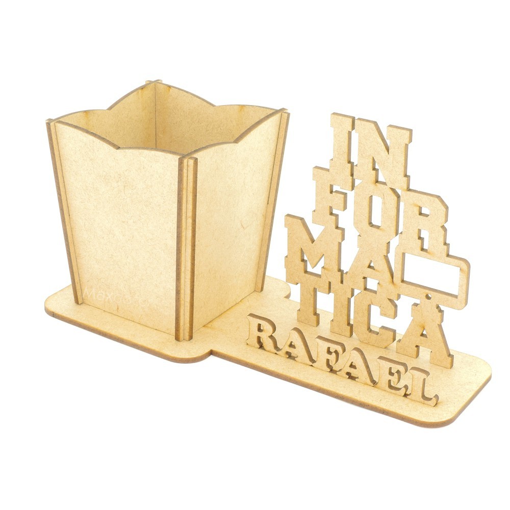 10 Porta Lápis Com Display Personalizado Mdf - Informática