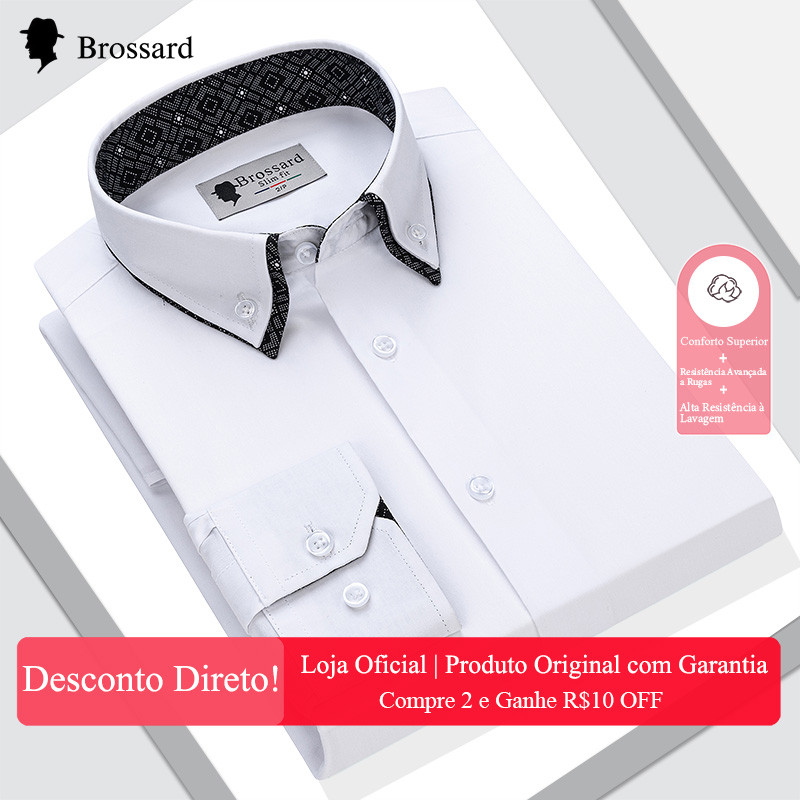Camisa Social Masculina Elegância Não Amassa e Lavável na Máquina Respirável Para o Clima do Brasil