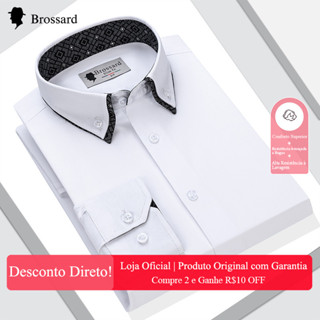 Camisa Social Masculina Elegância Não Amassa e Lavável na Máquina Respirável Para o Clima do Brasil em Oferta na Shopee