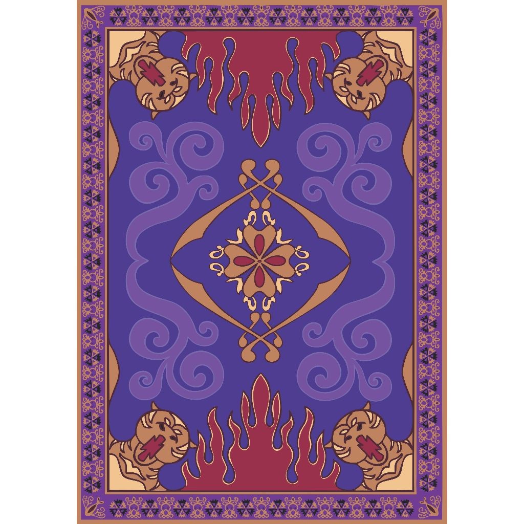 Tapete em Lona Decoração Tapete do Aladin 0,40x0,60 em Oferta na Shopee