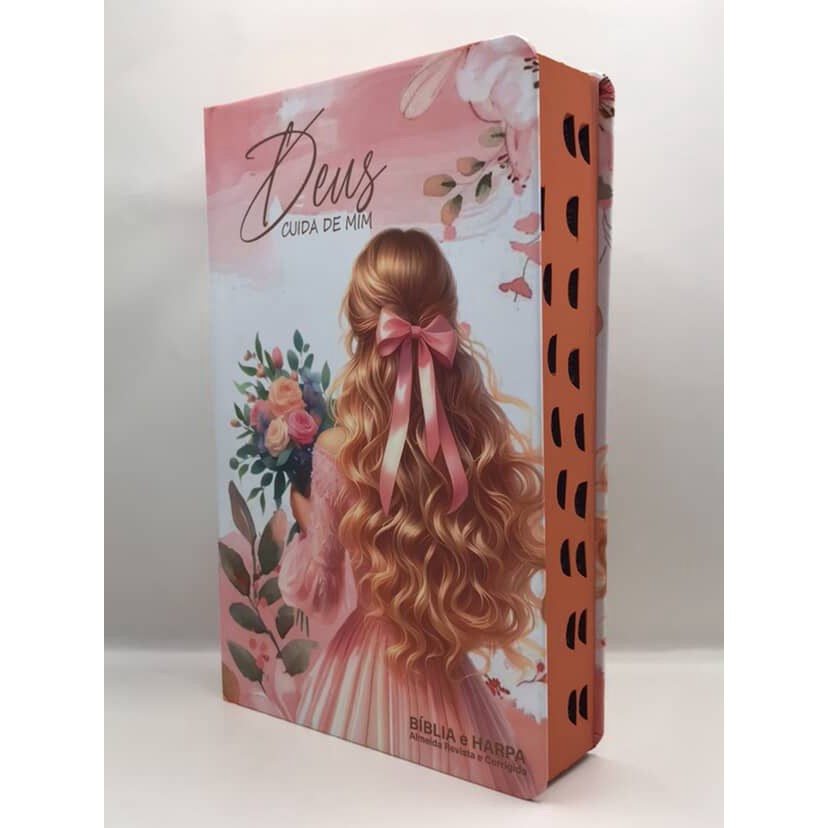 Bíblia Sagrada Tamanho Grande com Harpa Palavras de Jesus em Vermelho Capa Dura Menina Mel em Oferta na Shopee