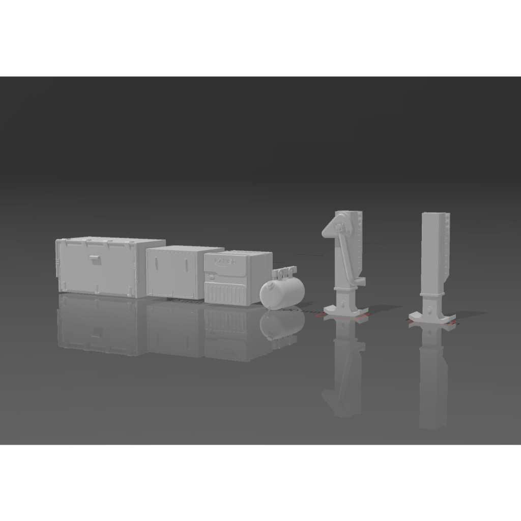 Kit Acessórios para carreta miniatura escala 1:32