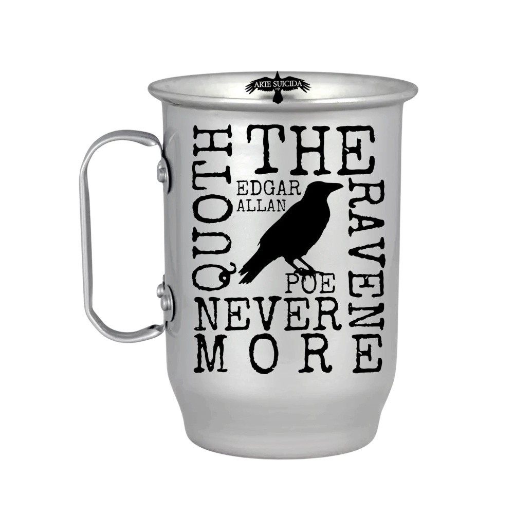 Caneca de Alumínio Escritores Edgard Allan Poe o corvo the crow