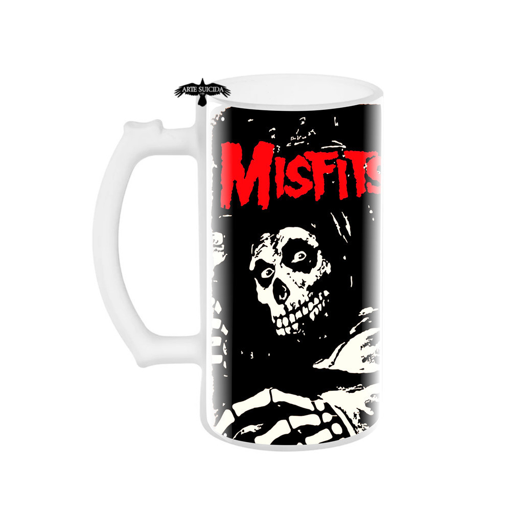 Caneca de chopp jateada misfits bandas de rock punk danzing