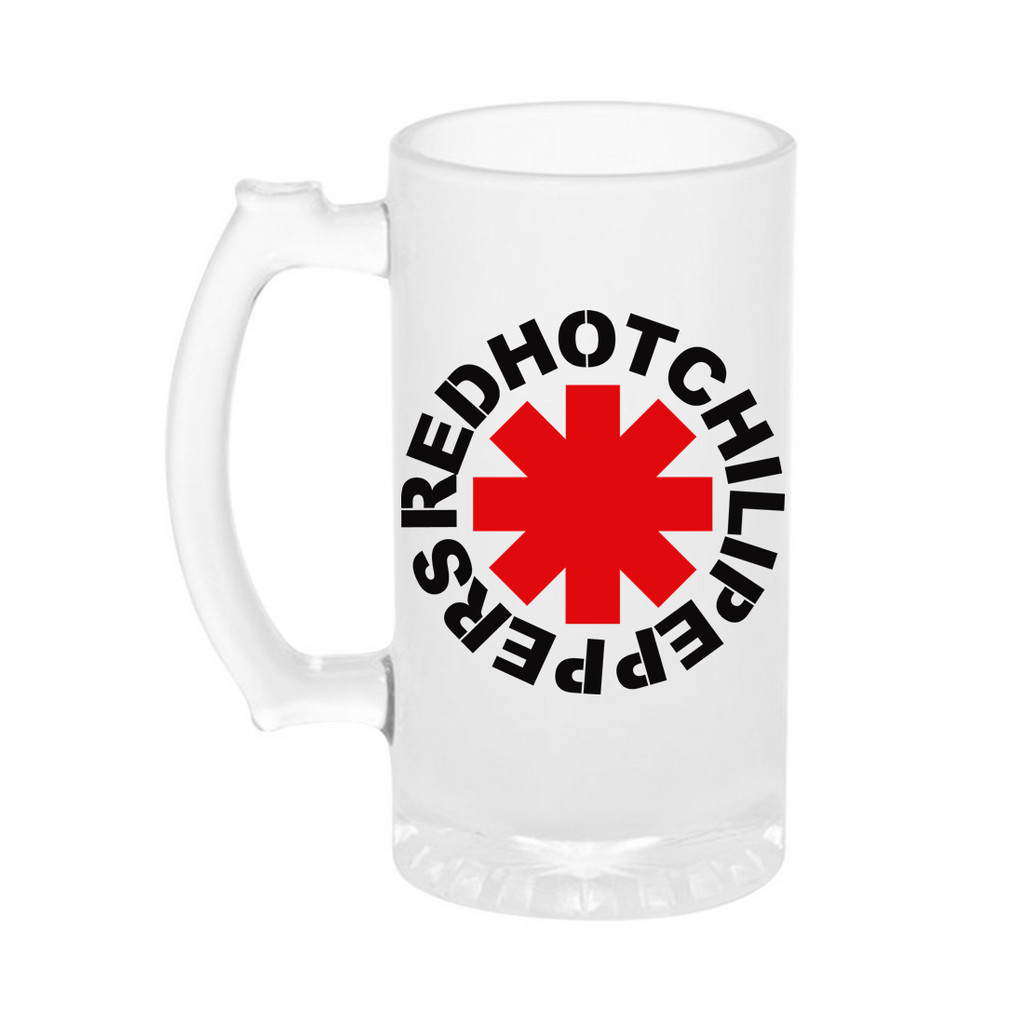 Caneca de chopp jateada red hot chilli peppers banda de rock logo