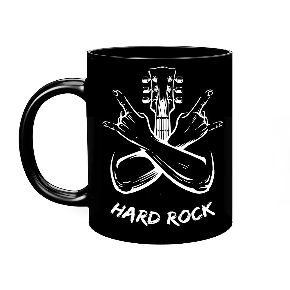 Caneca Preta Hard Rock heavy metal banda de rock simbolo
