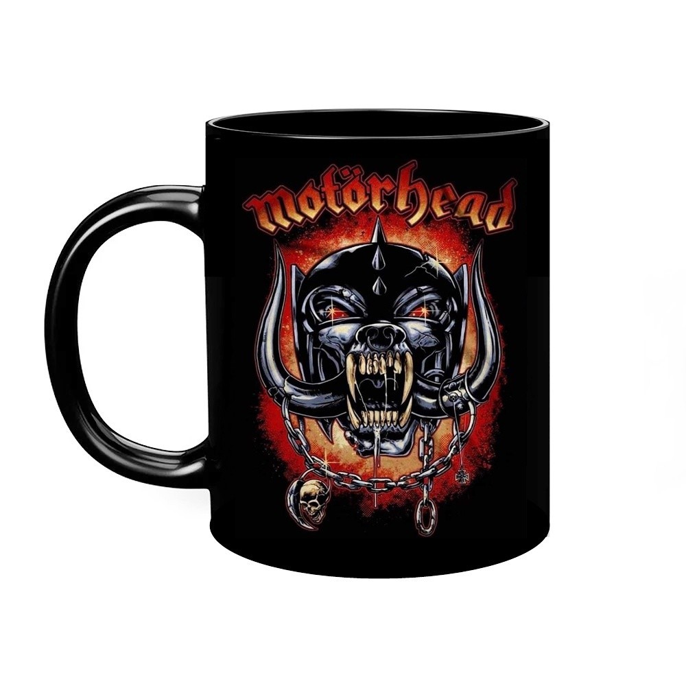Caneca Preta Motorhead bandas de rock heavy metal lemmy