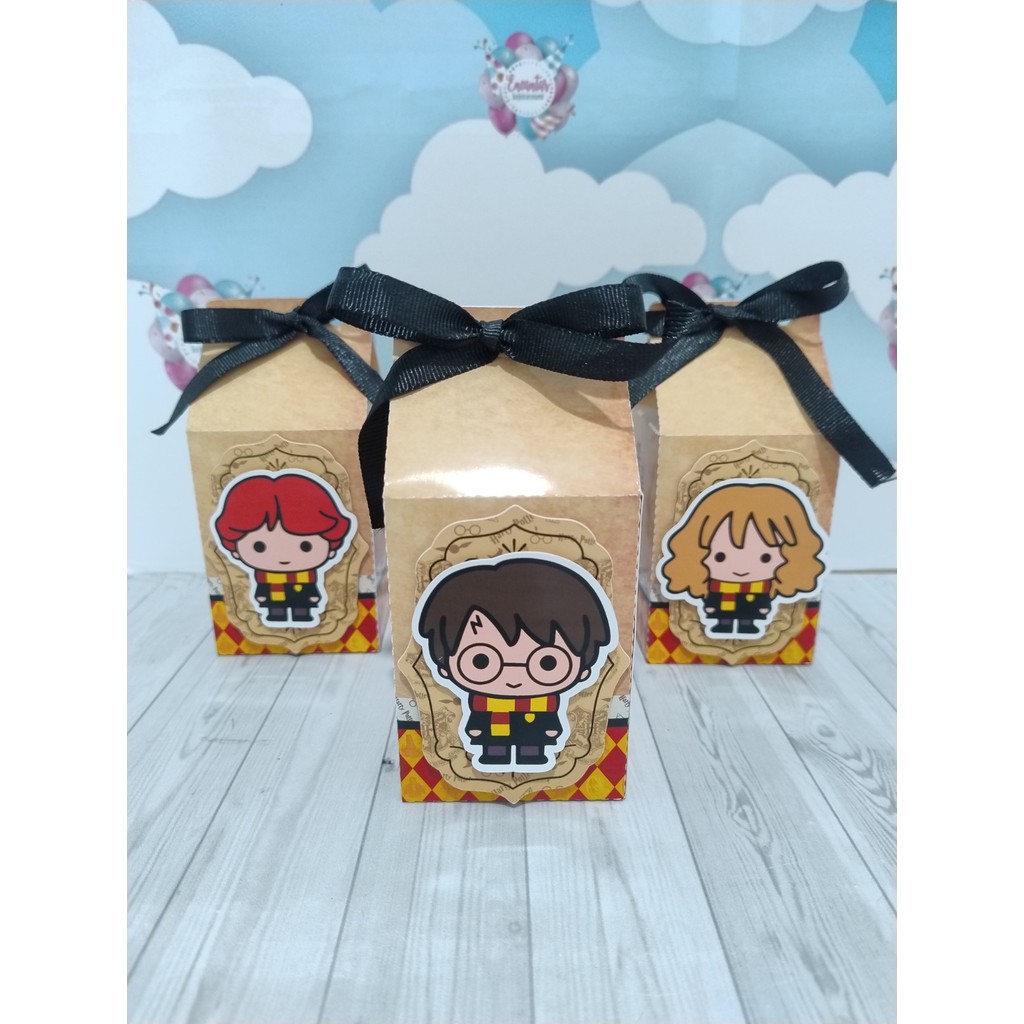 Caixa Milk Aplique 3D Personalizada | Harry Potter Cute | Papelaria para festa | Lembrancinha Personalizada
