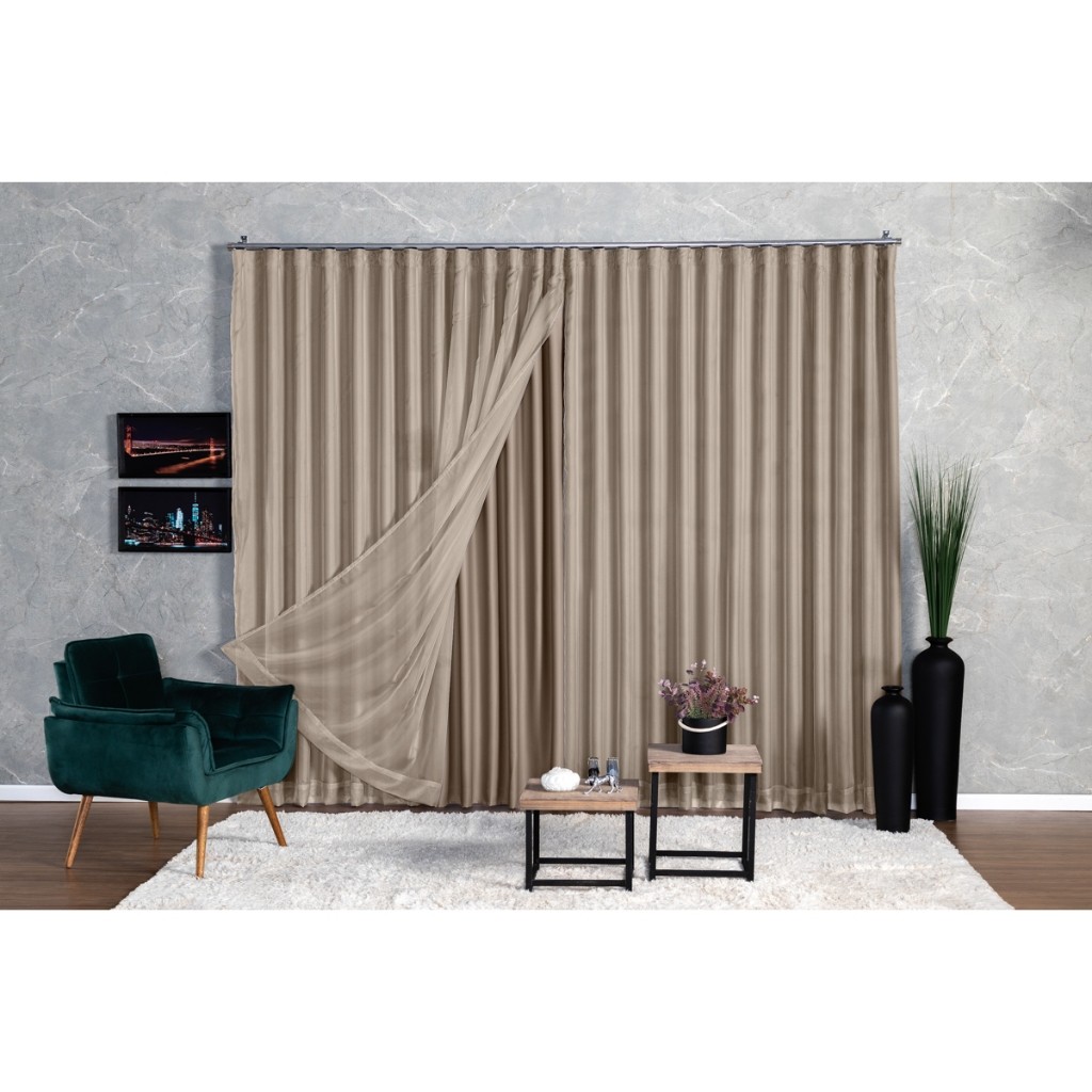 Cortina Blackout com voil Veda ou corta luz para Trilho Suíço