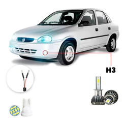 Ultra Led Nano 22000lm Chevrolet Corsa Classic 2002-2009 H3