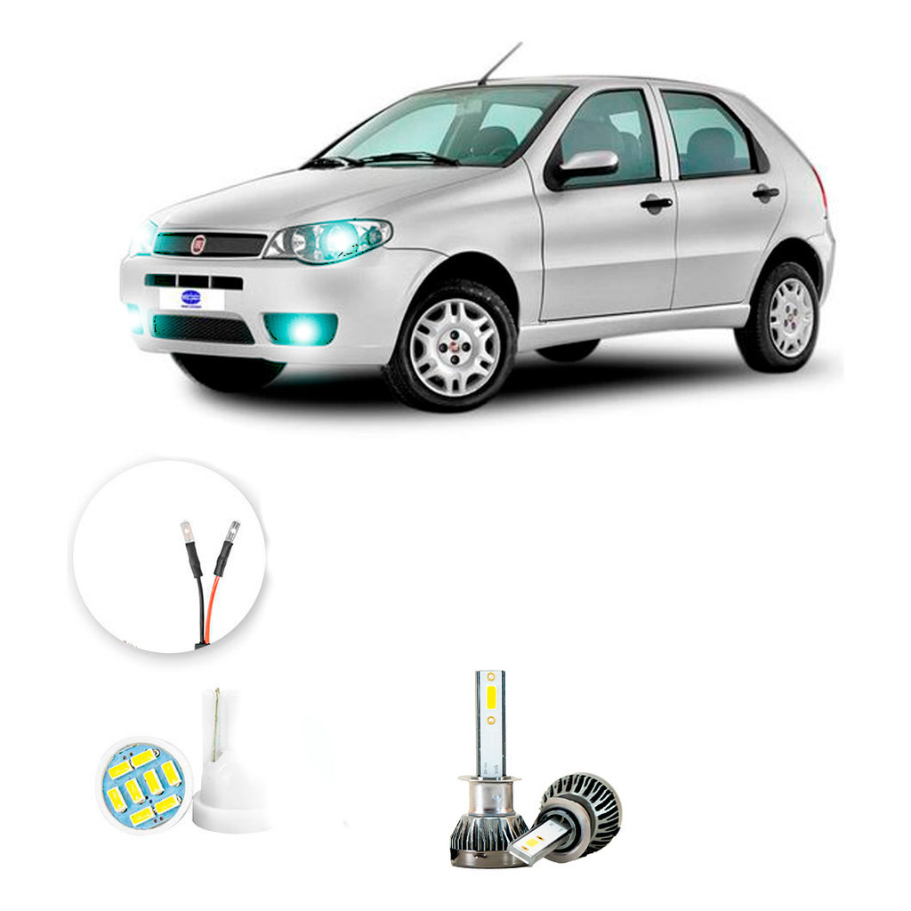 Ultra Led Nano 22000lm Fiat Palio G3 2004-2014 Farol Milha