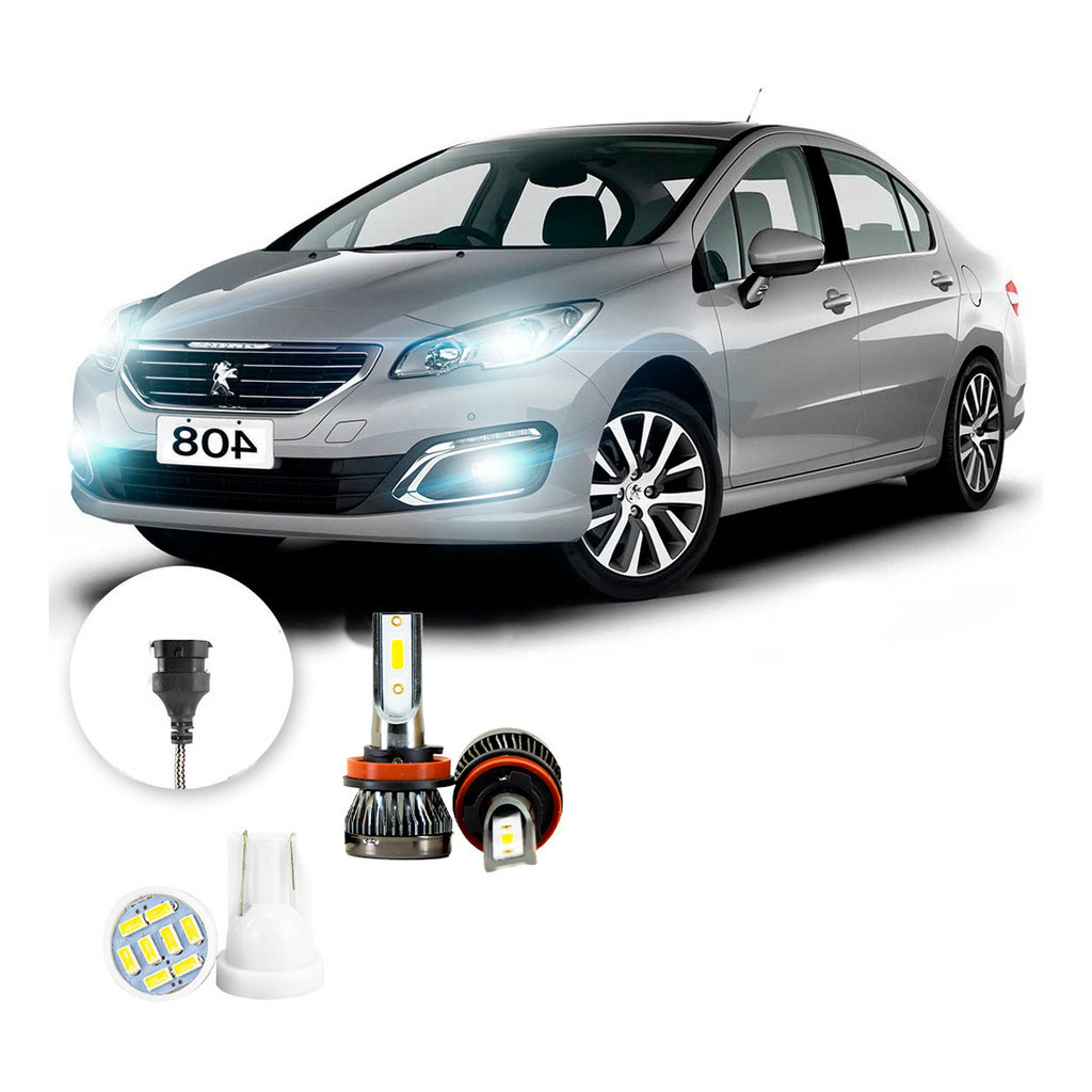 Ultra Led Nano 22000lm Peugeot 408 2016-2021 Farol Milha