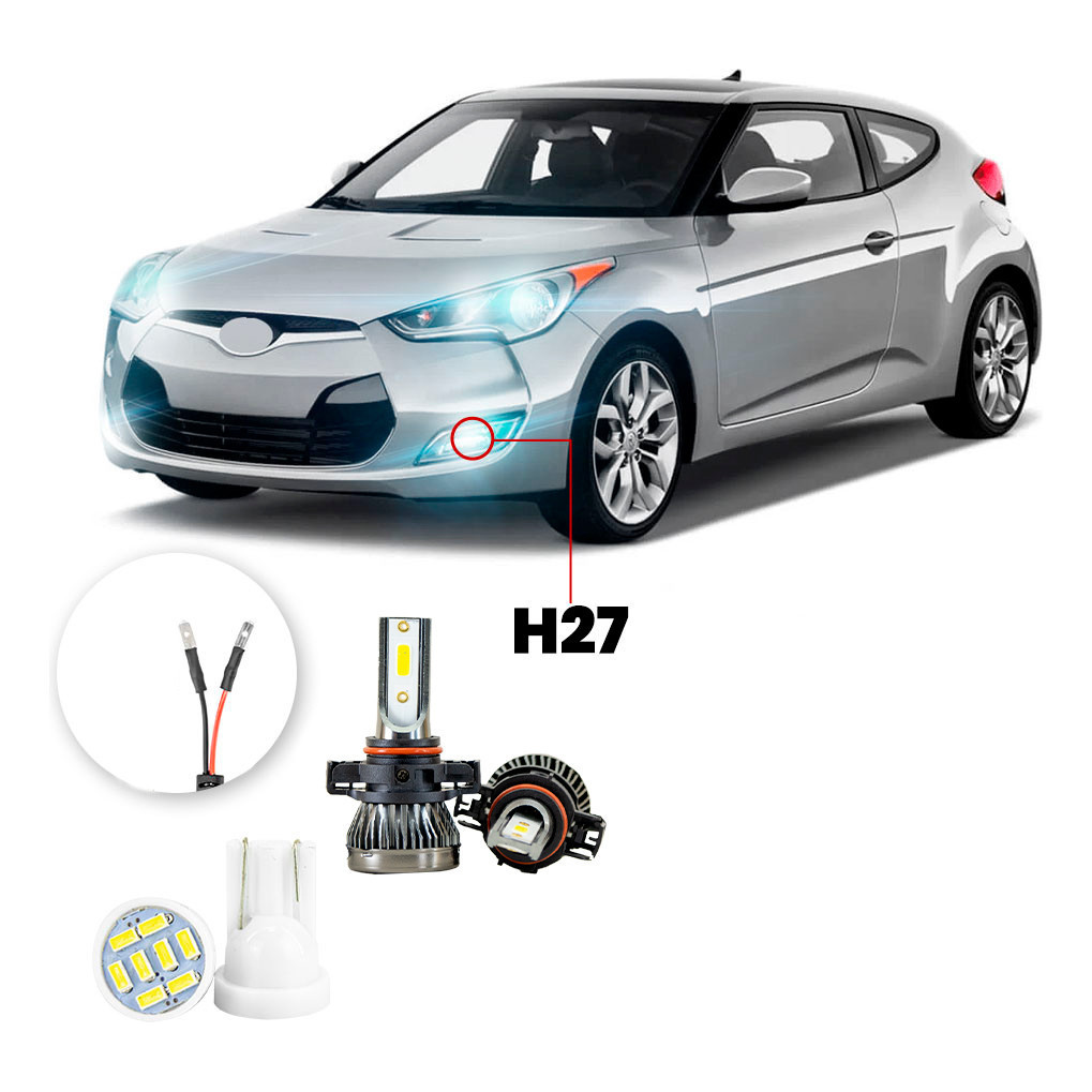 Ultra Led Nano 22000lm Hyundai Veloster 2011-2013 Milha em Oferta na Shopee