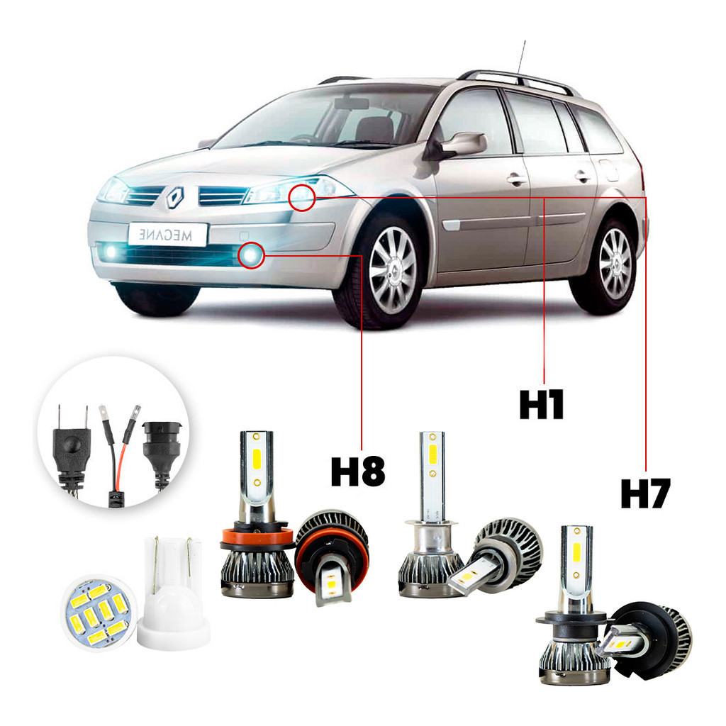 Ultra Led Nano 22000lm Renault Megane Grand Tour 2006-2012 em Oferta na Shopee